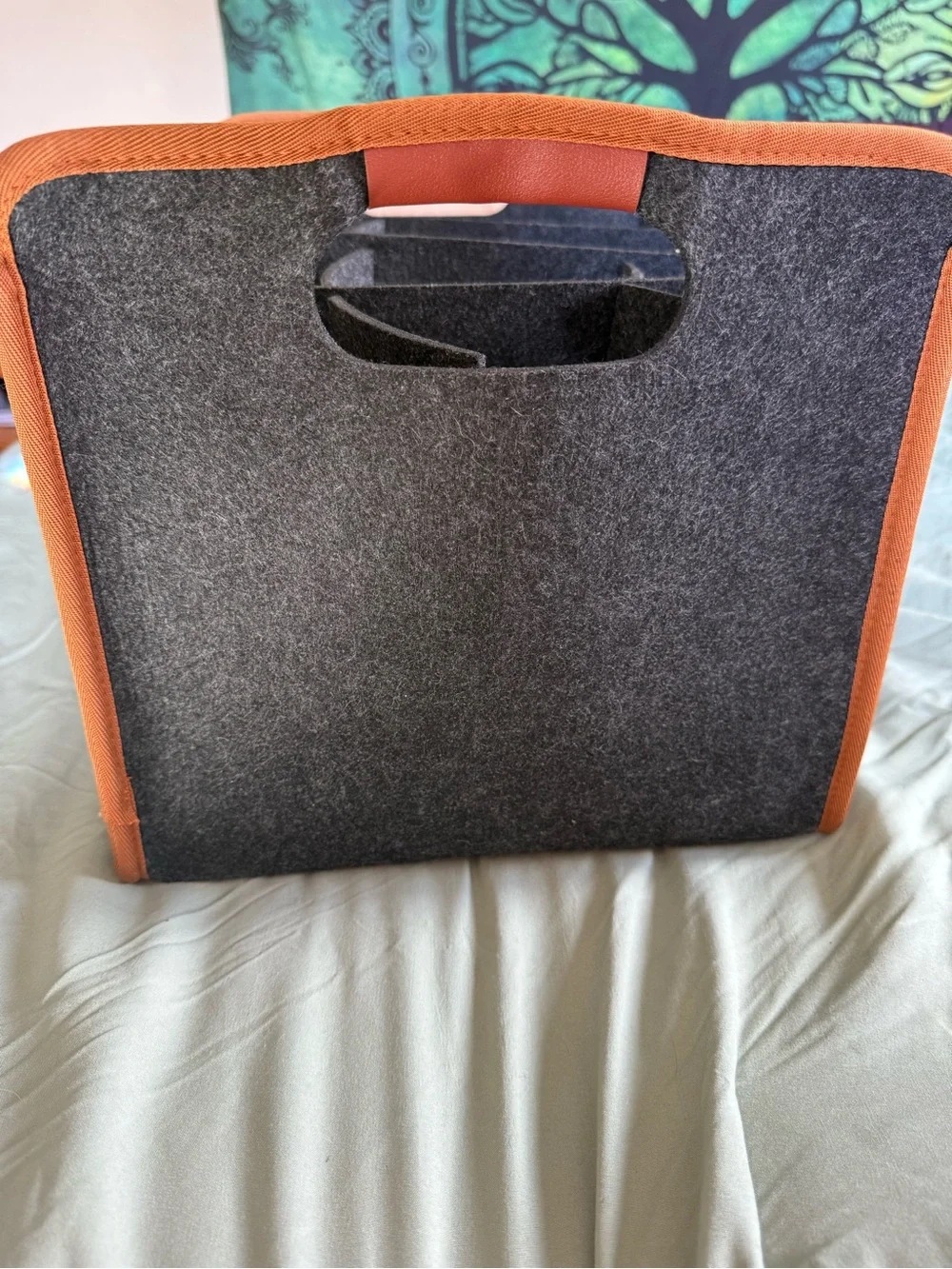 Large Felt Storage Organizer Caddy with Removable Dividers